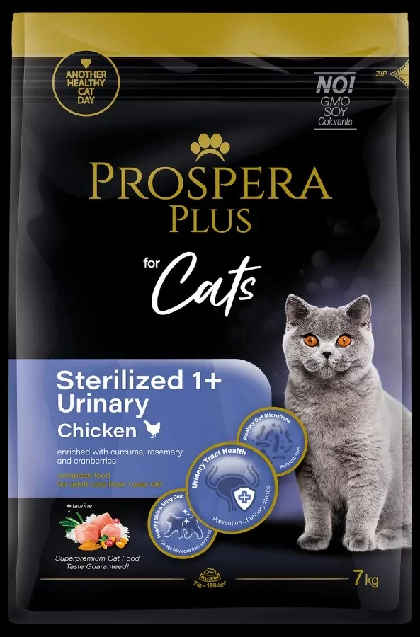 Prospera Plus Sterilized vištiena Urinary 7kg (šlapimo sistemos ligų profilaktikai)