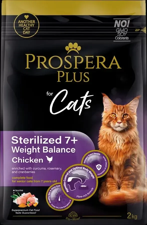 Prospera Plus Sterilized 7+ vištiena Weight Balance 2kg