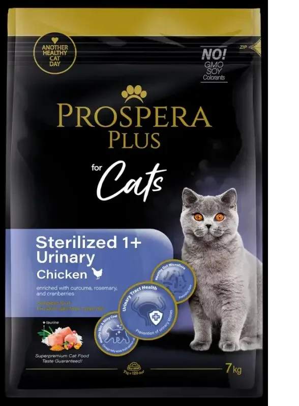 Prospera Plus Sterilized vištiena Urinary 7kg (šlapimo sistemos ligų profilaktikai)