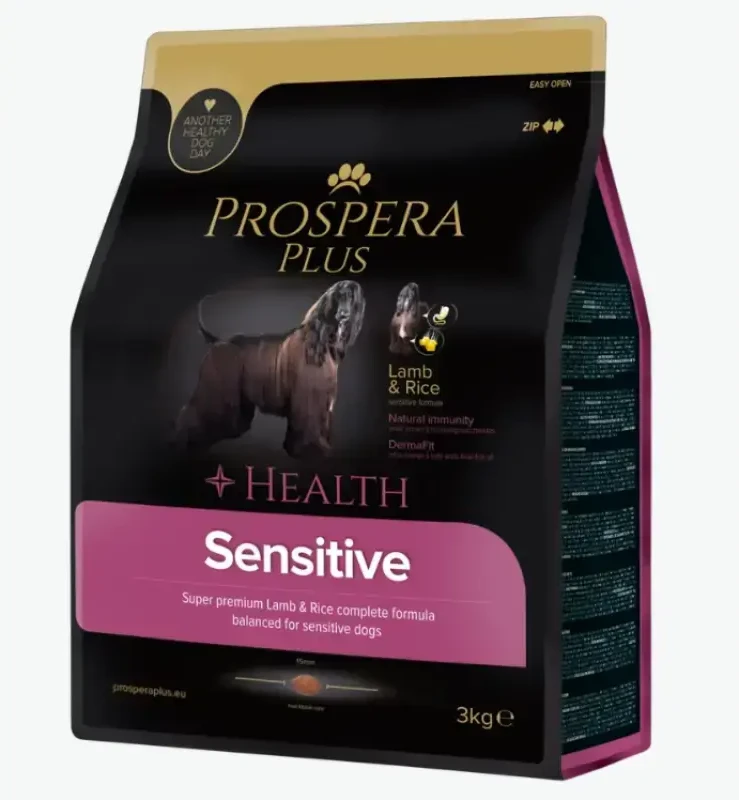 Prospera Plus Sensitive ėrienos pašaras su ryžiais, 3kg