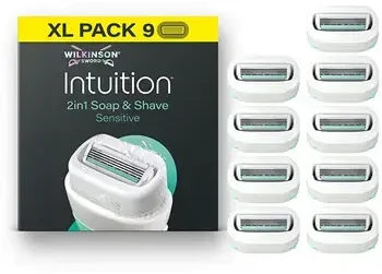 Barzdaskutė Wilkinson Sword Wilkinson Intuition Sensitive įdėklai su 4 ostrzami 9szt