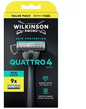 Wilkinson Sword Quattro4 skustuvas +9 peiliukai