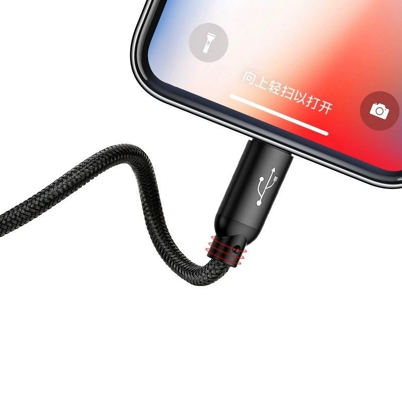 Baseus 3in1 kabelis USB-C / Lightning / Micro 3.5A 0.3m - Juodas