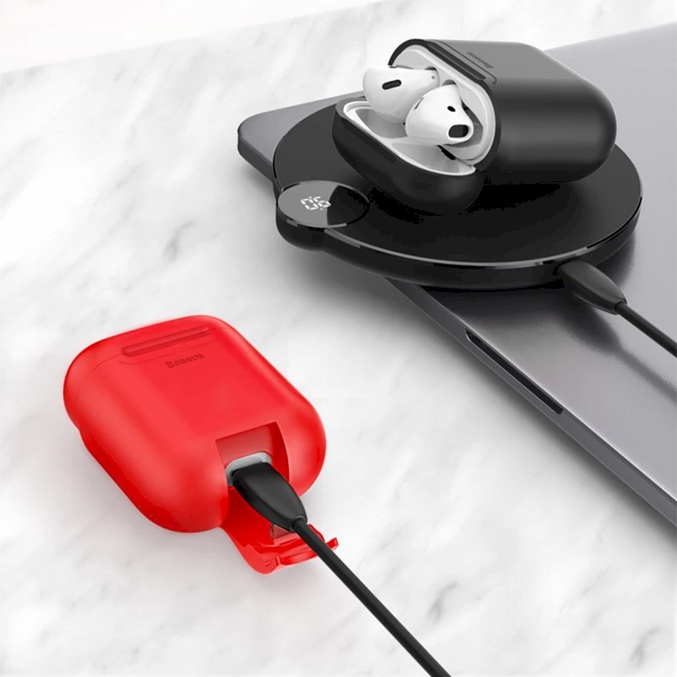 Dėklas Baseus (WIAPPOD-09) AirPods 2/AirPods 1 raudonas