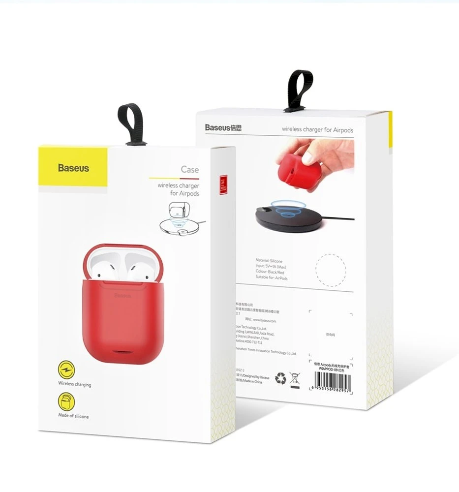 Dėklas Baseus (WIAPPOD-09) AirPods 2/AirPods 1 raudonas