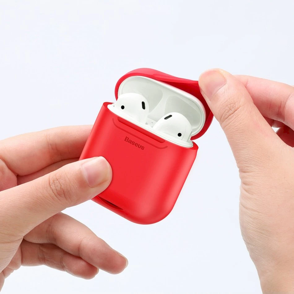 Dėklas Baseus (WIAPPOD-09) AirPods 2/AirPods 1 raudonas