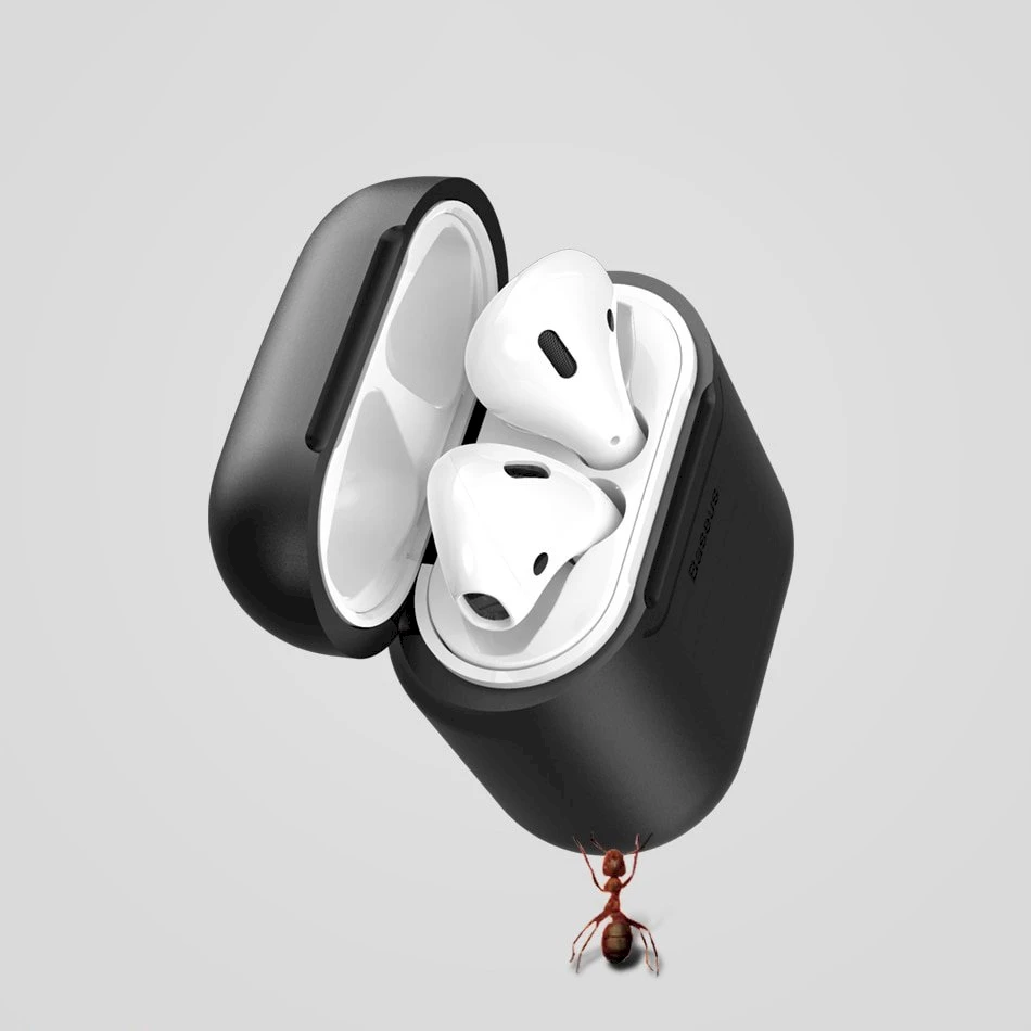 Dėklas Baseus (WIAPPOD-09) AirPods 2/AirPods 1 raudonas
