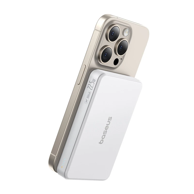 Baseus Airpow II Qi2 USB USB-C 22.5W 10000mAh balta