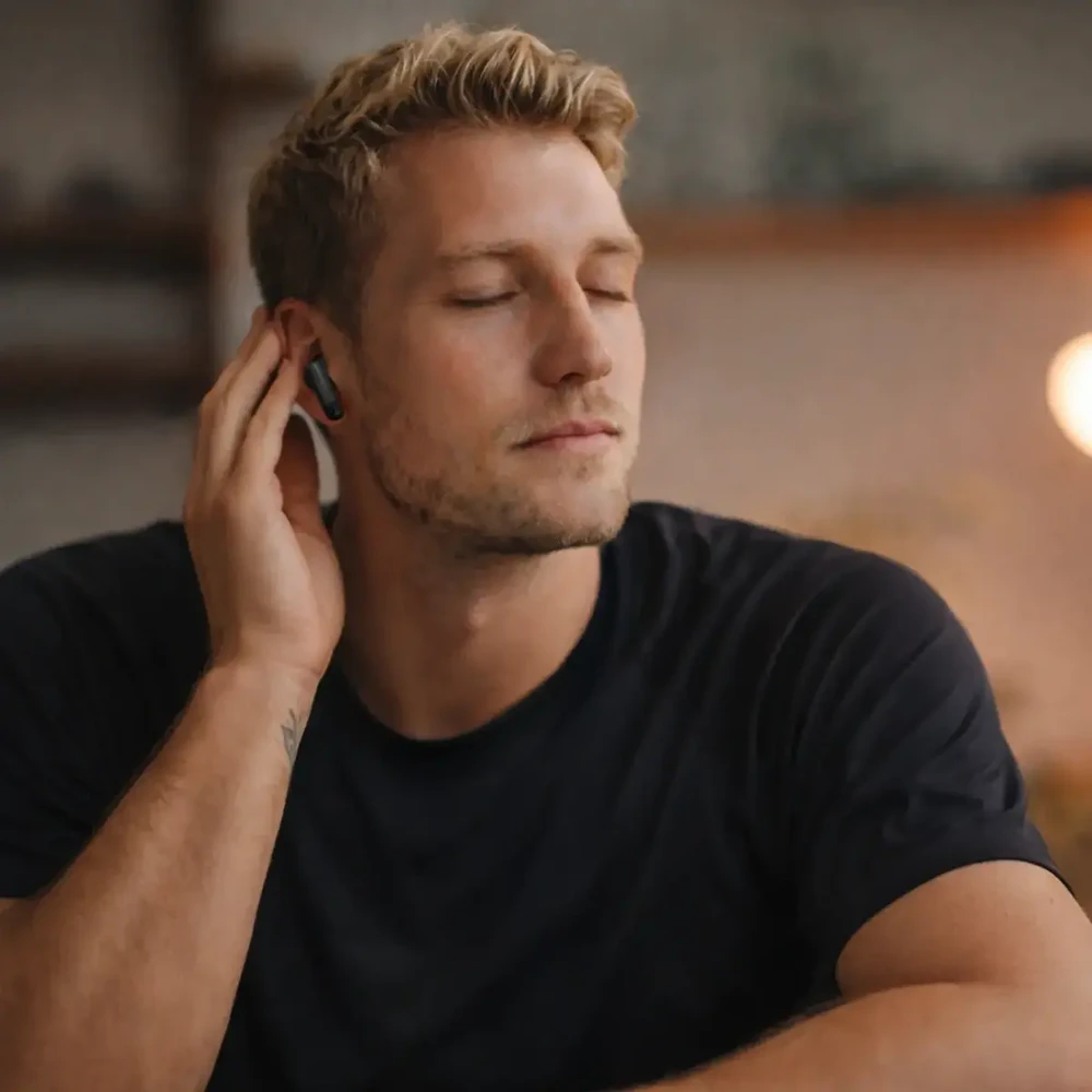 Baseus Belaidės Bluetooth 6.0 ausinės Bass BS2 Lite su įkrovimo dėklu, juodos