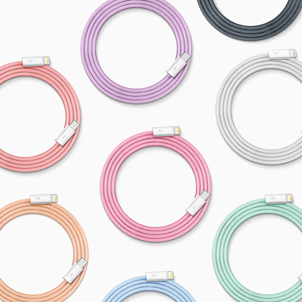 Baseus Dynamic Series USB-C - Lightning kabelis 20W 2m - Pilkas
