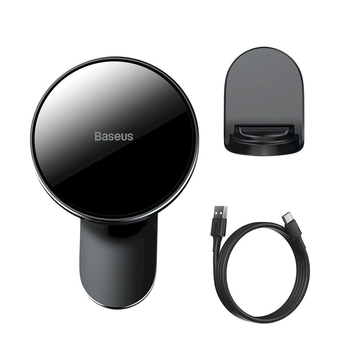 Baseus Automobilinis magnetinis laikiklis iPhone telefonams su belaidžiu įkrovimu 15W