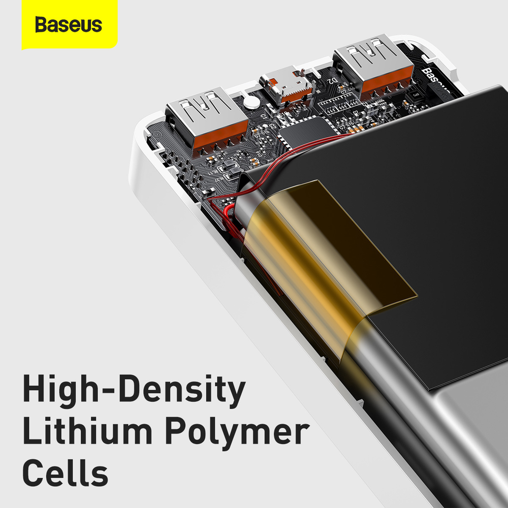 Baseus Bipow Fast Charge Power Bank PD+QC 30000mAh 20W baltas (Baltas)