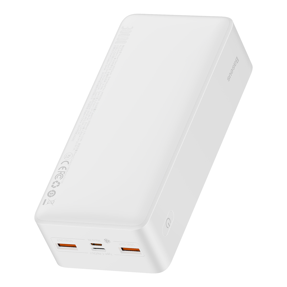 Baseus Bipow Fast Charge Power Bank PD+QC 30000mAh 20W baltas (Baltas)