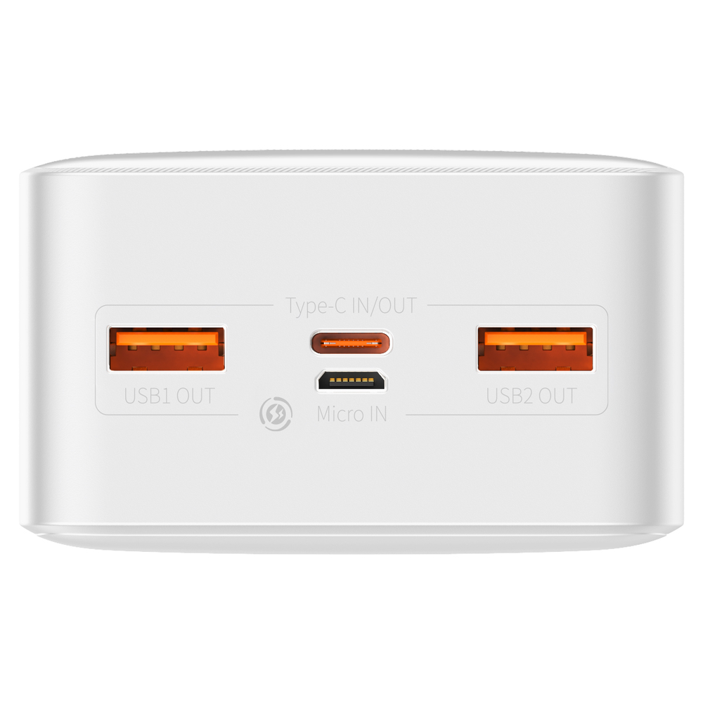 Baseus Bipow Fast Charge Power Bank PD+QC 30000mAh 20W baltas (Baltas)