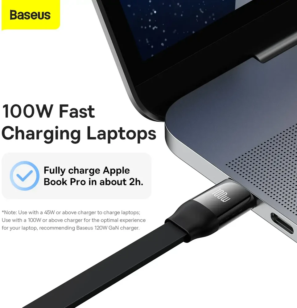 USB laidas Baseus Bright Mirror 2 Type-C į MicroUSB/Type-C/Lightning 3.5A 1.1m juodas CAMJ010201