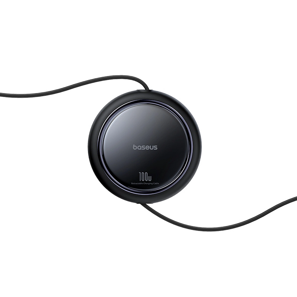 BASEUS retractable kabelis 2in1 Type C į 2 x Type C 100W 1 m juodos spalvos