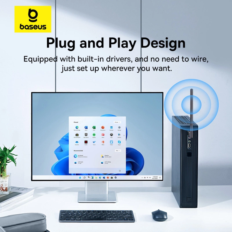 Baseus FastJoy adapteris Wi-Fi 150 Mbps - juodas