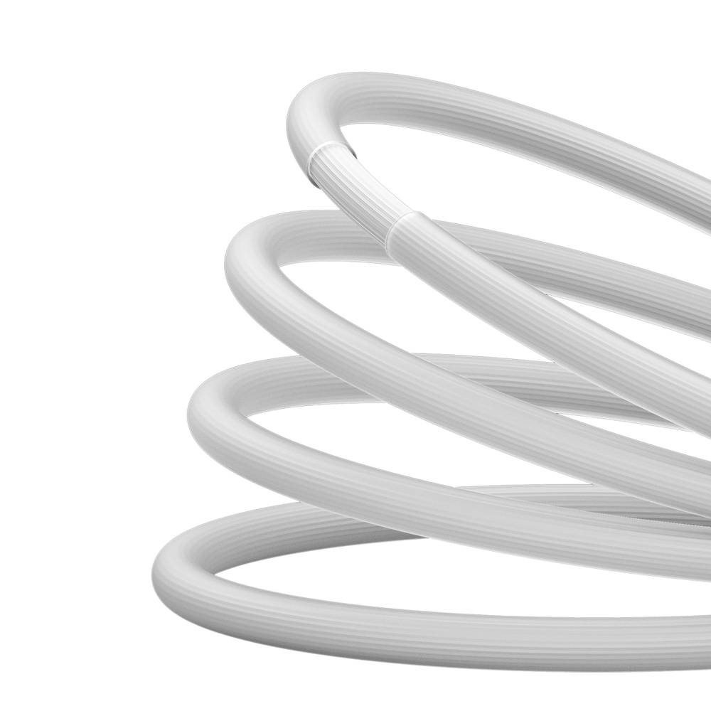 Greito įkrovimo kabelis Baseus USB-C su Coolplay Series 2m, 20W (baltas)