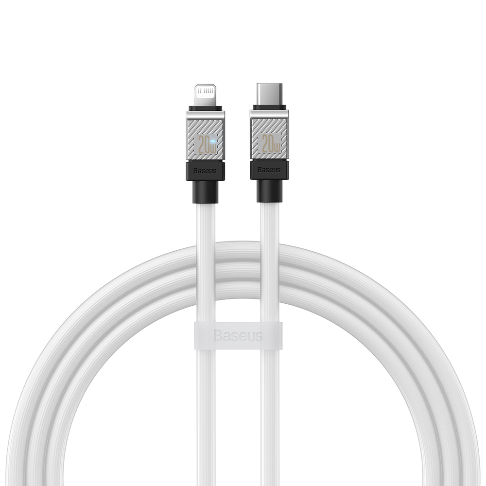 Greito įkrovimo kabelis Baseus USB-C su Coolplay Series 2m, 20W (baltas)