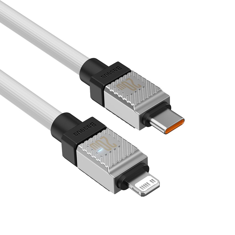Greito įkrovimo kabelis Baseus USB-C su Coolplay Series 2m, 20W (baltas)