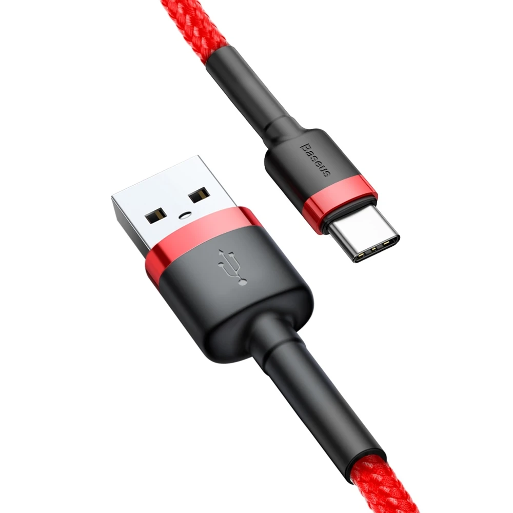 Baseus Cafule kabelis USB-C 2A 2m - Raudonas, modelis - CATKLF-C09 ...
