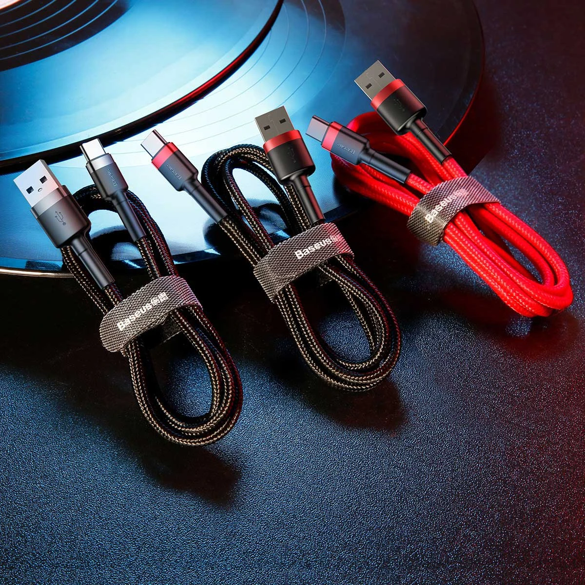 Baseus Cafule kabelis USB-C 2A 2m - Raudonas / Juodas