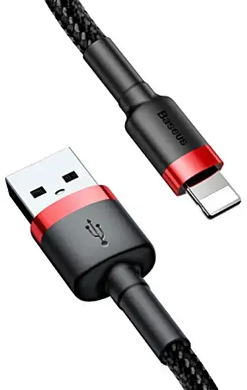 Baseus Cafule duomenų perdavimo ir įkrovimo kabelis | USB-A į Lightning | 12W | 1m | juodas