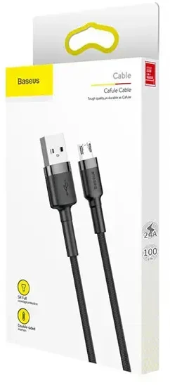 Baseus USB micro kab. Cafule CAMKLF-BG1 Juodas