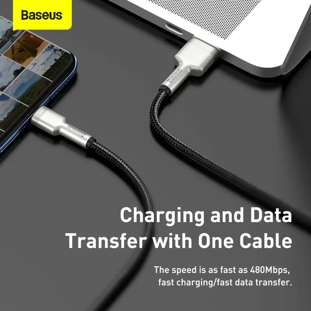 Baseus Cafule USB - USB-C laidas 66W 0.25m - Juodas