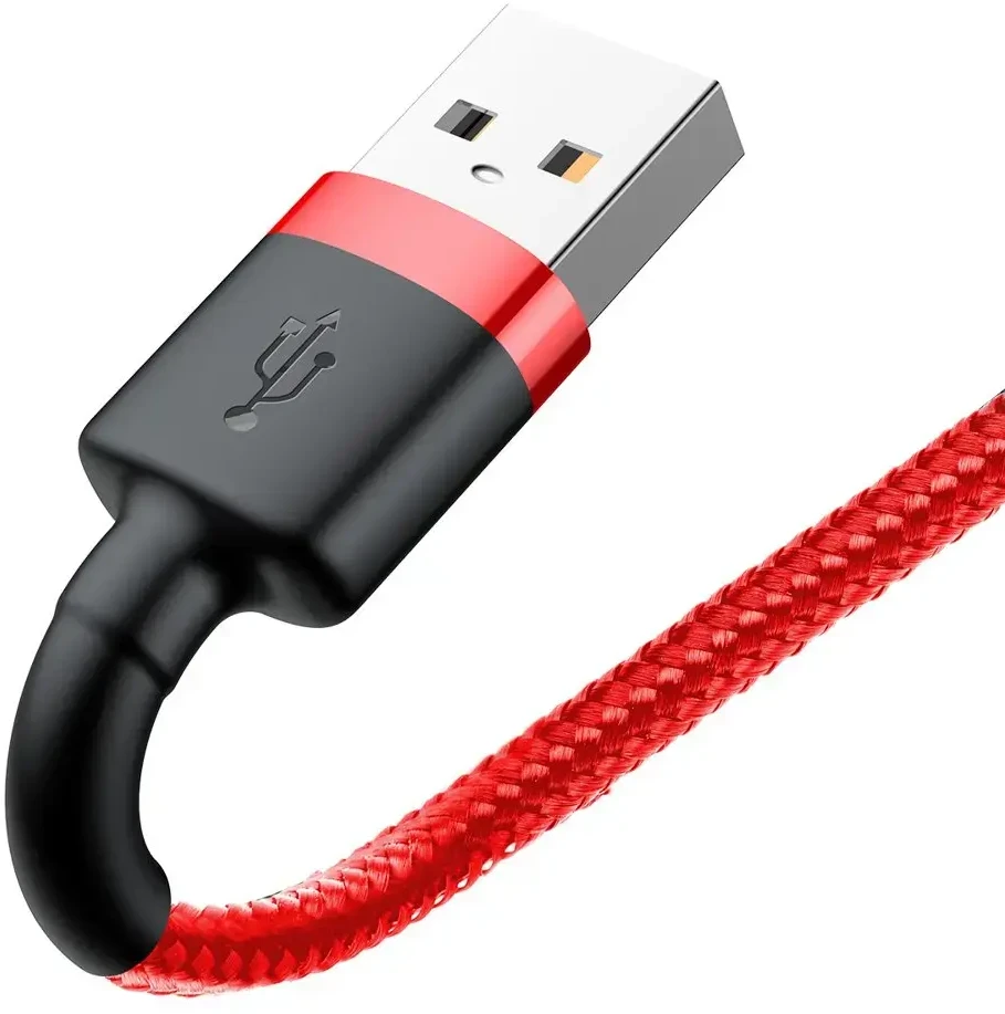 Baseus Cafule duomenų perdavimo ir įkrovimo kabelis | USB-A į Lightning | 12 W | 0,5 m | raudonas