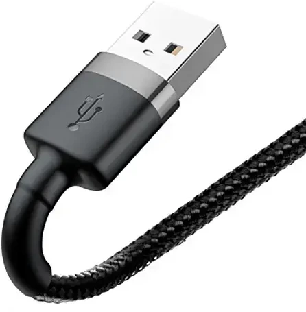 Baseus Cafule USB Lightning kabelis 2.4A 0.5m - Pilkas / Juodas