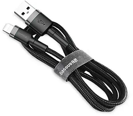 Baseus Cafule USB Lightning kabelis 2.4A 0.5m - Pilkas / Juodas