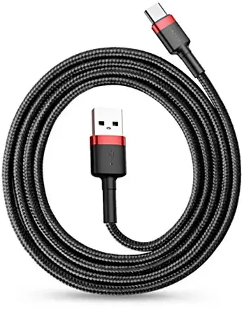 Baseus Cafule kabelis USB-C 3A 0.5m - Juodas / Raudonas