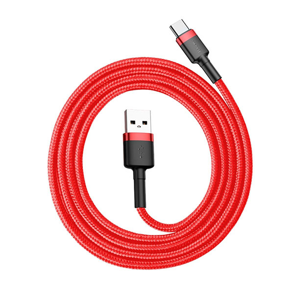 Baseus Cafule USB-C kabelis 2A 3m - Raudonas