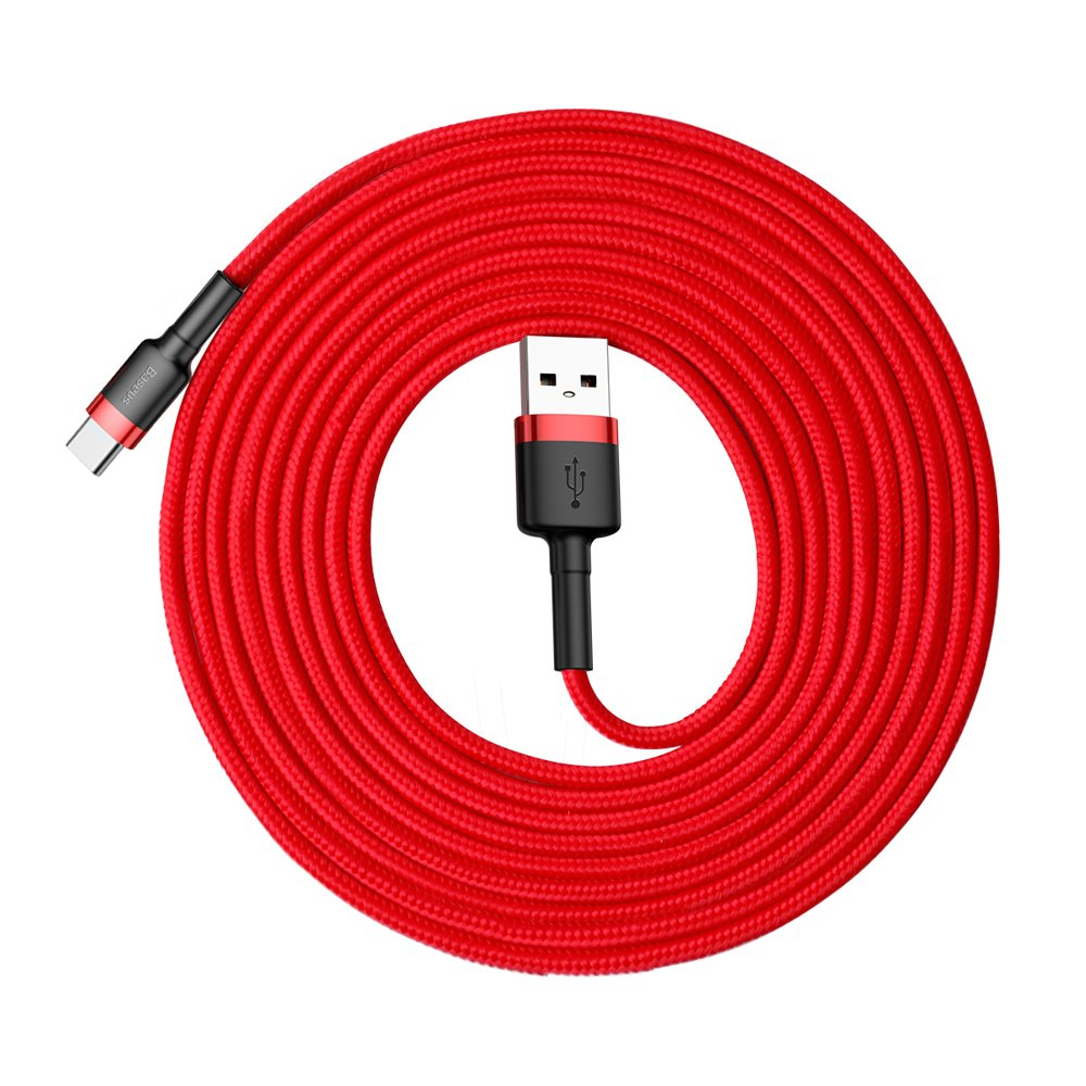 Baseus Cafule USB-C kabelis 2A 3m - Raudonas