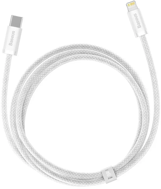 Baseus CALD000002 duomenų perdavimo ir įkrovimo kabelis | USB-C į Lightning | 20W | 1 m | balta