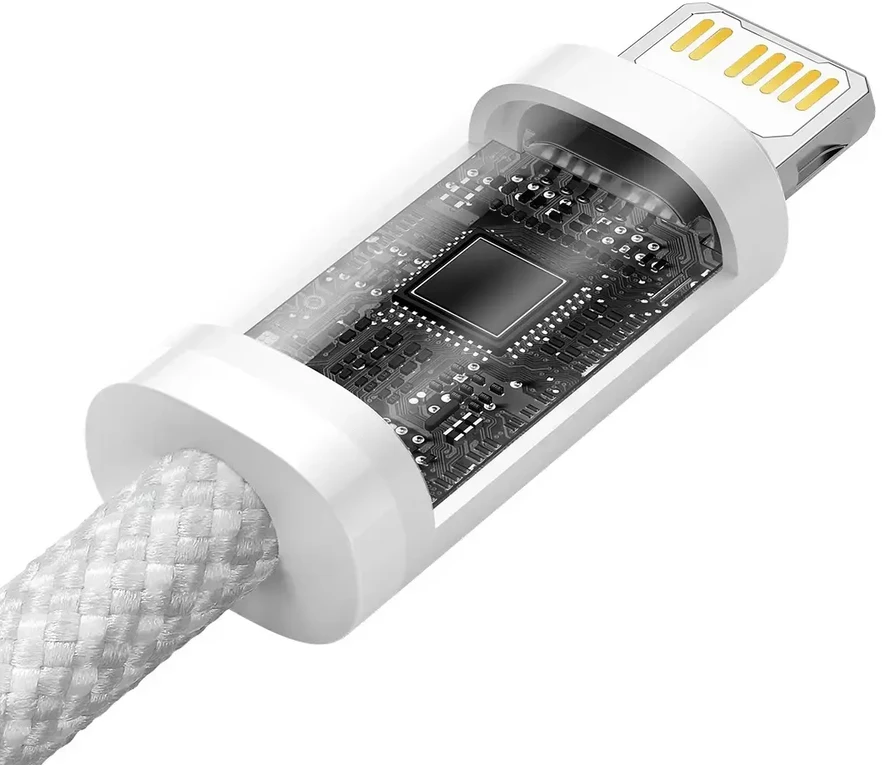 Baseus CALD000002 duomenų perdavimo ir įkrovimo kabelis | USB-C į Lightning | 20W | 1 m | balta