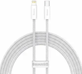 Baseus CALD000002 duomenų perdavimo ir įkrovimo kabelis | USB-C į Lightning | 20W | 1 m | balta
