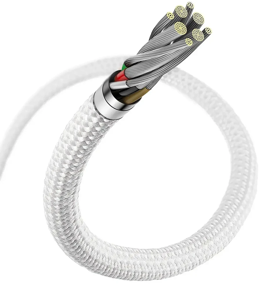 Baseus CALD000002 duomenų perdavimo ir įkrovimo kabelis | USB-C į Lightning | 20W | 1 m | balta
