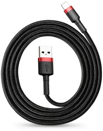 Baseus Cafule USB - Lightning kabelis 2.4A 0.5m - Raudonas - Juodas