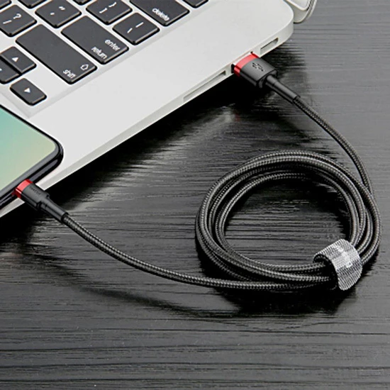 Baseus Cafule USB - Lightning kabelis 2.4A 0.5m - Raudonas - Juodas