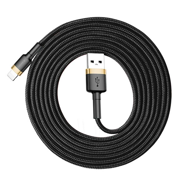 Baseus Cafule Lightning kabelis 2.4A 1m - Auksinis / Juodas