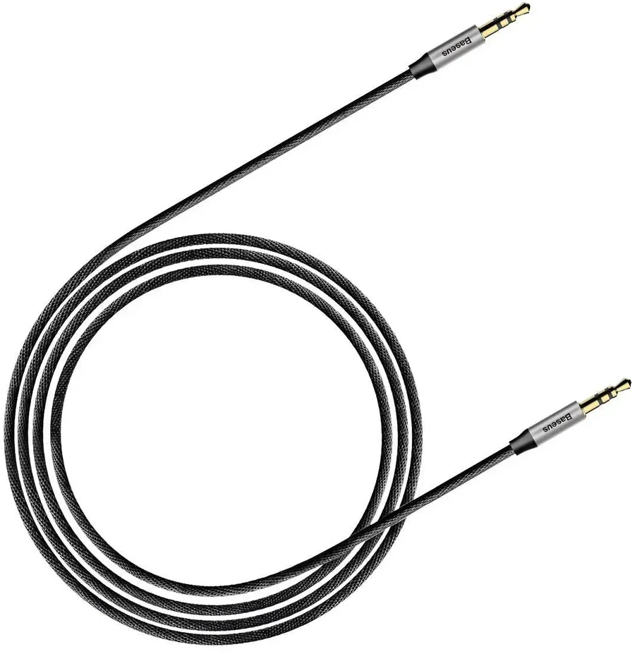 Baseus CAM30-BS1 Premium AUX kabelis 3,5 mm -> 3,5 mm 1,0 m pilkas