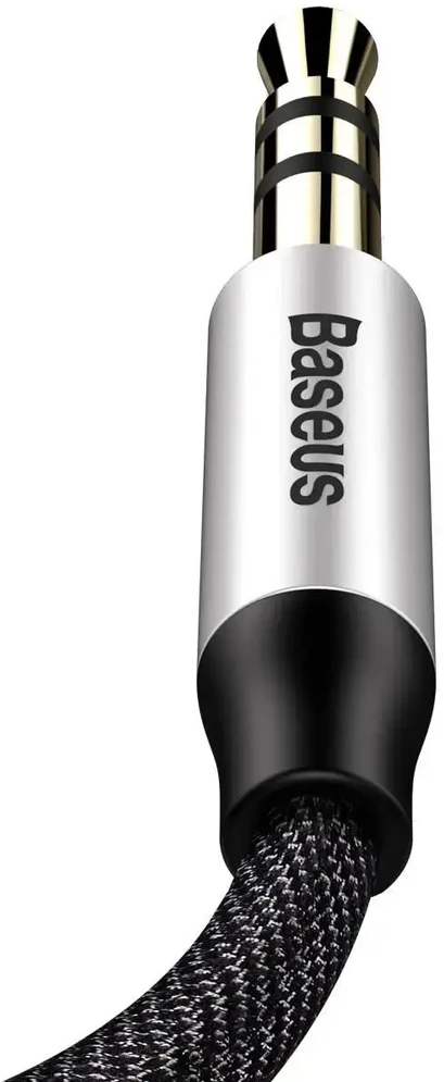 Baseus CAM30-BS1 Premium AUX kabelis 3,5 mm -> 3,5 mm 1,0 m pilkas
