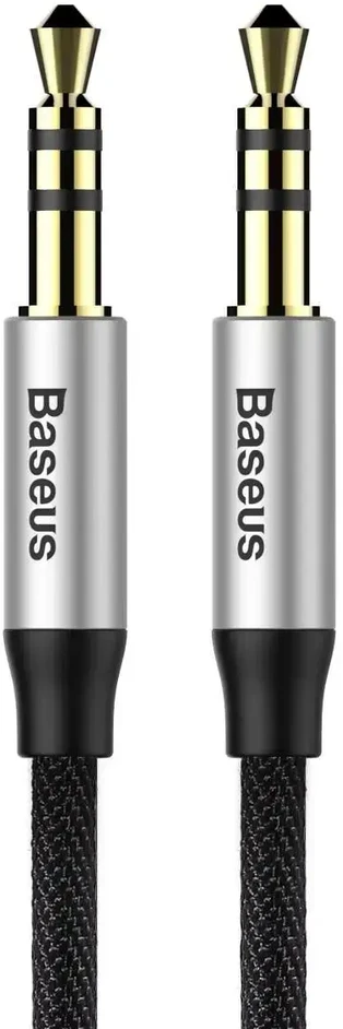Baseus CAM30-BS1 Premium AUX kabelis 3,5 mm -> 3,5 mm 1,0 m pilkas