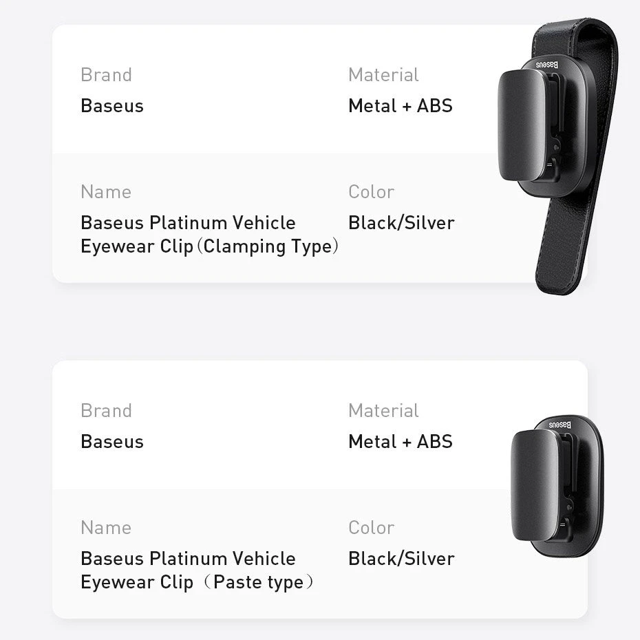 Baseus Platinum Vehicle akinių segtukas