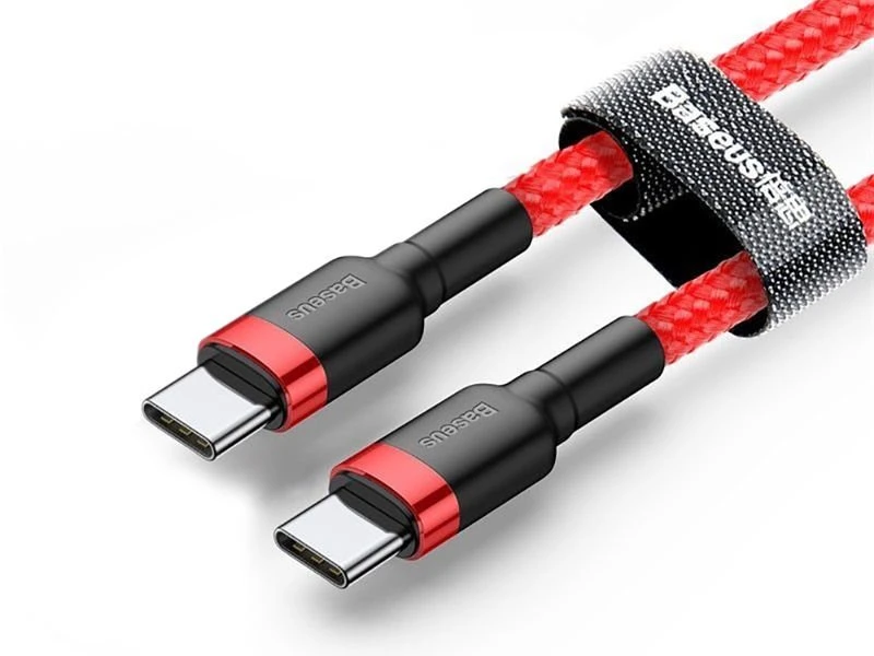 Baseus Cafule kabelis USB-C PD 2.0 QC 3.0 60W 1m - Raudonas
