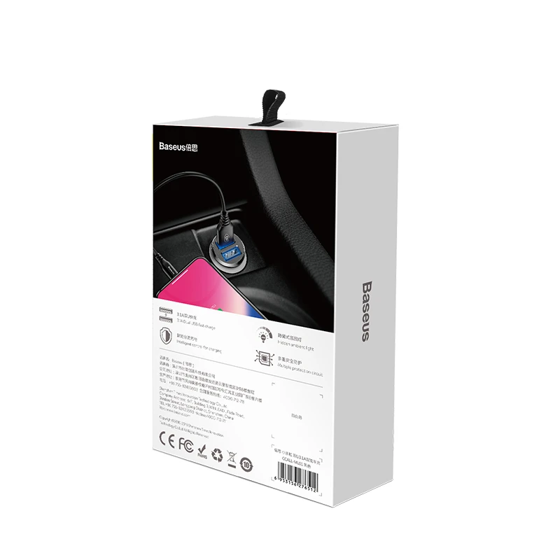 Baseus 12V USB kroviklis, 3.1A