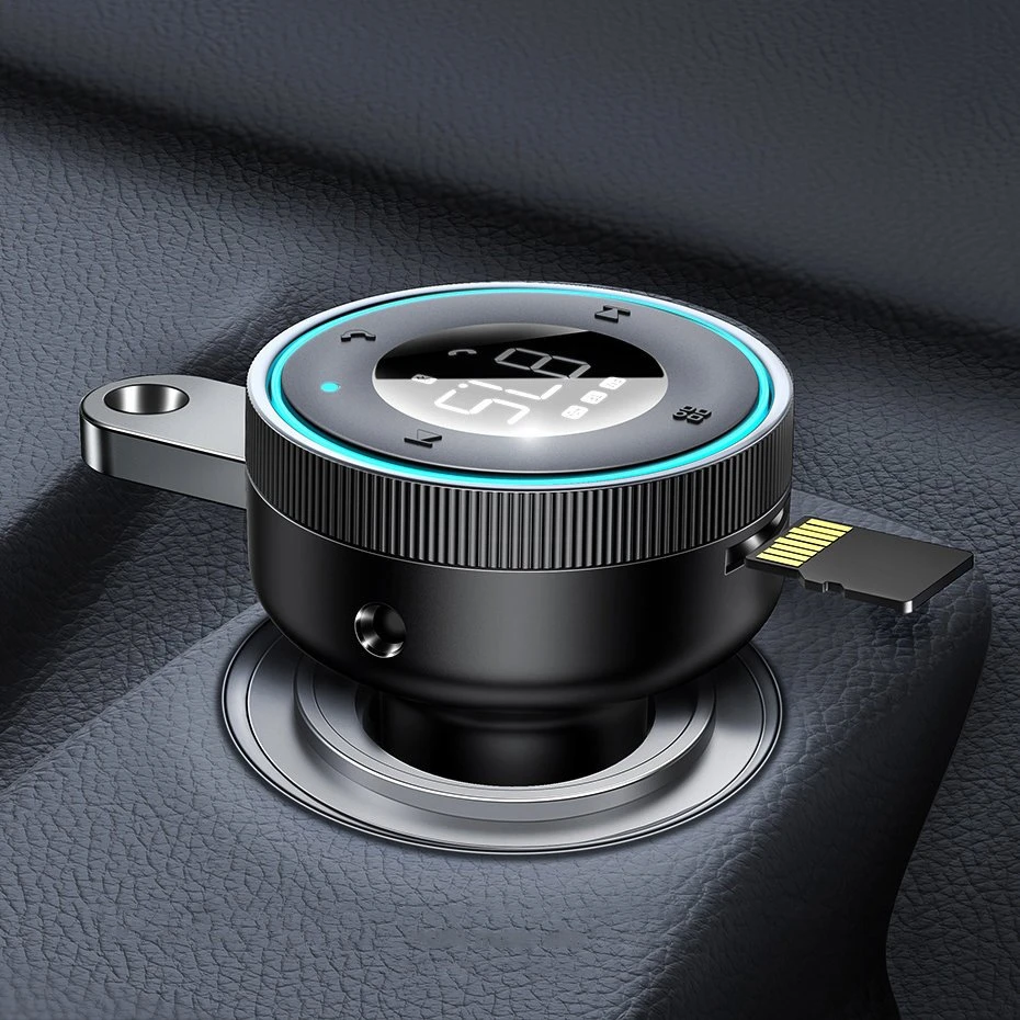 Baseus FM moduliatorius Bluetooth USB Micro SD - Juodas