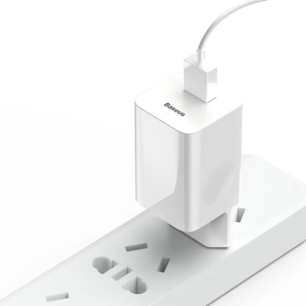 Charger Baseus CCALL-BX02 (USB 3.0, baltos spalvos)